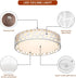 14 Inch Dimmable 20W 1400 3000K LED Flush Mount Ceiling Light, Round Lighting Fixture, Lumens Warm White, ETL Listed