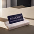 Business Card Holder for Desk, White Carrara Marble Display Stand for Business Cards, Cute Office Accessory