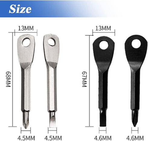 8Pcs Mini Keychain Screwdriver Set, Outdoor Portable EDC Multifunction Tool with Key Ring