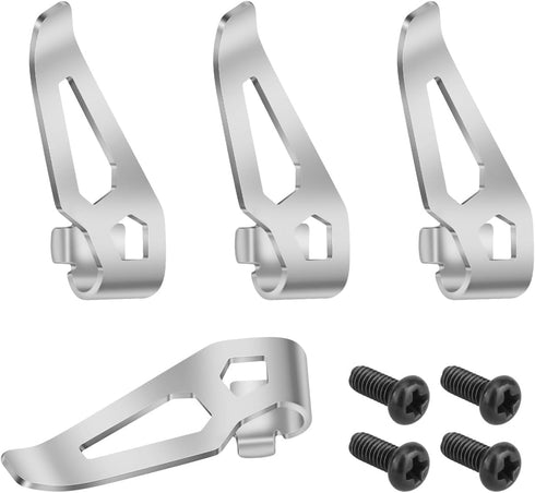 Belt Clips for Milwaukee, 4pcs Drill Tool Clips Hook Kit with Screws for Hex Screwdrive, Drill Driver, 12 Volt Power