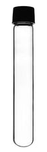 EISCO 12PK Test Tubes, 50ml - Bakelite Screw Cap with Rubber Liner - Borosilicate 3.3 Glass - 5.9" x 1" - Round Bottom - Leak Proof