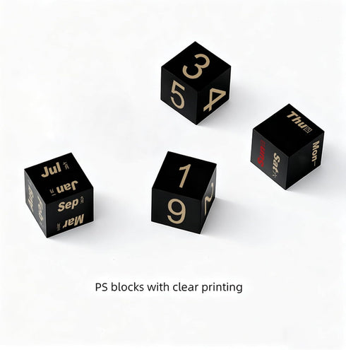 TNDCKP Block Calendar for Desk, Daily Desktop Perpetual Desk Calendar, Cute Date Display Blocks Desk Accessory for Home