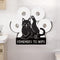 WADORN Black Cat Metal Toilet Paper Holder, Remember to Wipe Cat Decorative