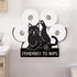 WADORN Black Cat Metal Toilet Paper Holder, Remember to Wipe Cat Decorative