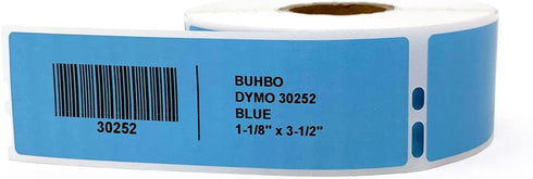 Buhbo Blue Mailing Address Label 30252 Compatible with DYMO LabelWriter LW 1-1/8" x 3-1/2" (350 Labels Per Roll)