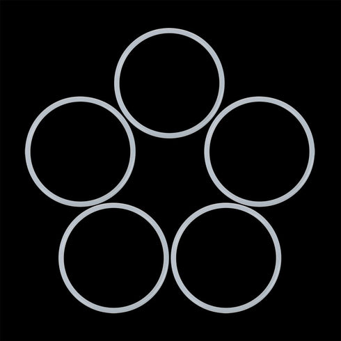 X AUTOHAUX 70mm OD Silicone O-Rings, 63mm ID, 3.5mm Width VMQ Seal Gasket for Pipe Repair, Pack of 5