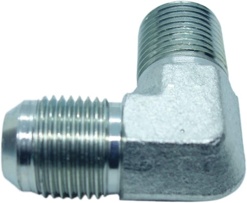 1 Piece 5/8" Male JIC x 1/2" Male NPT Hydraulic Fitting 37° Flare to 90° Elbow Adapter