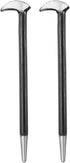 2pcs Rolling Head Pry Bar, 6" Length, 0.3" Rod Dia Carbon Steel for Automotive Mechanics