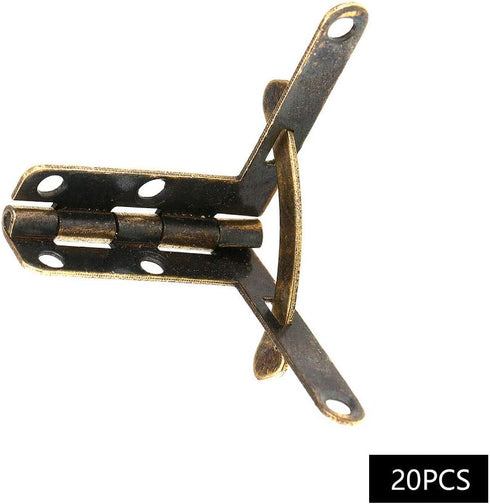 20pcs Hinge Hardware Accessories, 90 Angle Support Spring Hinge for Small Jewelry, Wine Case, Watch Box