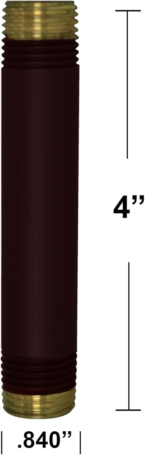 Westbrass D12104-12 ½” x 4" IPS Brass Pipe Nipple, Oil Rubbed Bronze