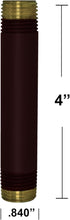 Westbrass D12104-12 ½” x 4" IPS Brass Pipe Nipple, Oil Rubbed Bronze