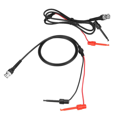 2Pcs Oscilloscope Probes, Clip Test Grabbers, Coaxial Cable Mini BNC to Dual Testing Plunger Hook