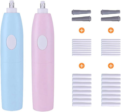 Electric Erasers, Battery Operated Eraser Kit with 32 Refills for Artists, Art Pencils, Drawing, Sketching, Set of 2