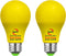 Explux A19 Dusk to Dawn LED Yellow Light Bulbs, 60W Equivalent, 2-Pack