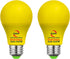 Explux A19 Dusk to Dawn LED Yellow Light Bulbs, 60W Equivalent, 2-Pack