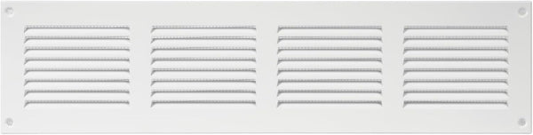 Vent Systems 16'' x 4'' Inch White Air Vent Cover, Metal Air Return Grill with Pest Guard Screen