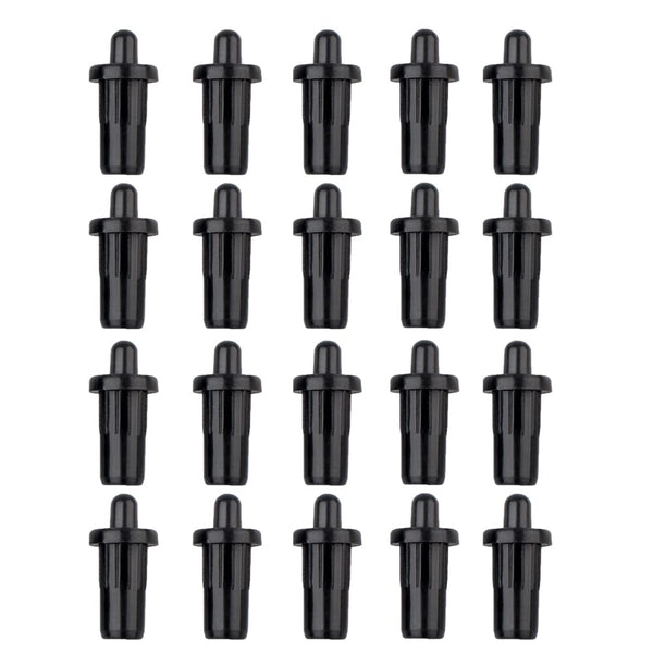 OHEETU 20Pcs Black Plastic Shutter Spring-Loaded Repair Pins Damper Replacement Plantation Shutters Repairing