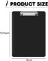 HERKKA 25 Pack Plastic Clipboards, Black Color Low Profile Clipboards for Office, A4 Letter Size