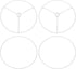 PATIKIL 7 Inch Lamp Shade Ring, 2 Set Metal Lamp Shade Frame