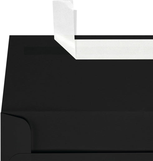 LUXPaper #9 Slimline Invitation Envelopes | 3 7/8" x 8 7/8" | Midnight Black | 50 Qty | Peel & Press | 80lb. Text