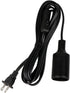 Zevnico 15 FT Hanging Light Socket with Cord, Black E26 Extension Cord with