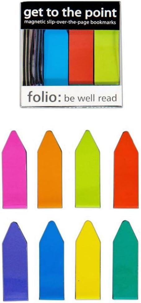 Get to the Point Magnetic Bookmarks, Earthtone Color Line Markers (1 Box of 20)
