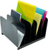 Huron Desktop File Organizer - Vertical 5 Slot, Black Commercial Grade Steel for Office Use