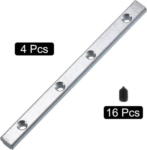 uxcell 4Pcs Straight Line Connector, 4.3inch Inside Joint Brackets with M5 Screws for 3030 Series Aluminum Extrusion
