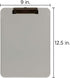 JAM PAPER Plastic Clipboards, Letter Size (9 x 12.5), Smoke Grey, Clip Board Sold Individually