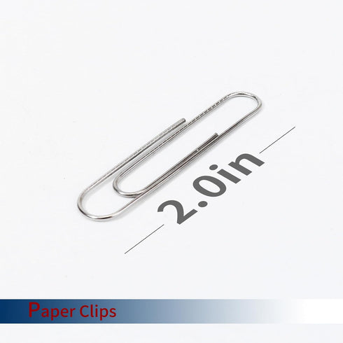 Jumbo Paper Clips, 1000 Jumbo Paper Clips (10 Boxes of 100 Each), Paper Clips for Office School, 2IN Silver Paper Clip Standard Size by Qimailer