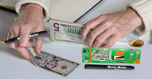 Counterfeit (30 Counterfeit Pack HVM Money Detector Pen Pens) - Money Marker Bill Detector Pen with Upgraded Chisel Tip