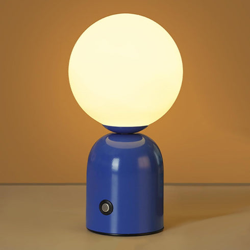 kvppvt Cute Macaron Color Rechargeable Night Light, Metal Base, Acrylic Round Lampshade, Adjust