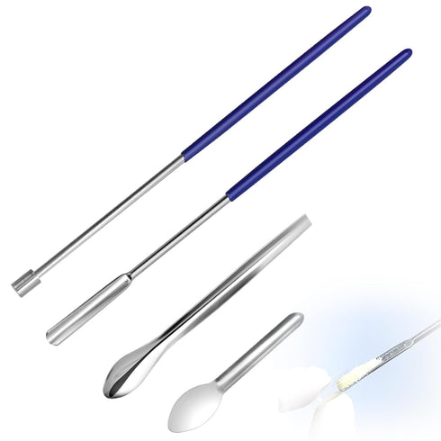 Capsule Filling Machine Kit, Stainless Steel Micro Lab Scoop, Tiny Mixing Spatula for Powders, Gel Caps