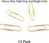 HAHIYO Paperclips, 4 inch (100mm) Extra Large, Sturdy Bright Gold Vinyl Coated for Organizing Home Office