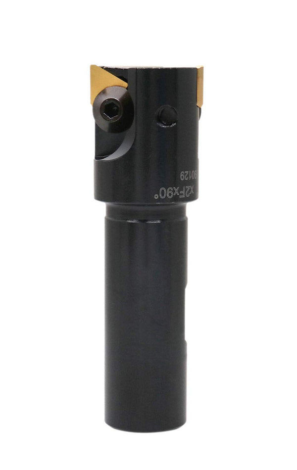 Accusize Industrial Tools Indexable End Mill with 2 Pcs TPG22 Carbide Inserts, 1'' Cutting Diameter