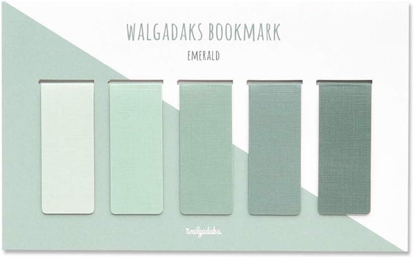 Set of 5 Monolike Magnetic Bookmarks in Emerald