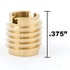 E-Z LOK - EZ-400-006 Threaded Inserts for Wood, Installation Kit, Brass, Includes 10 Inserts
