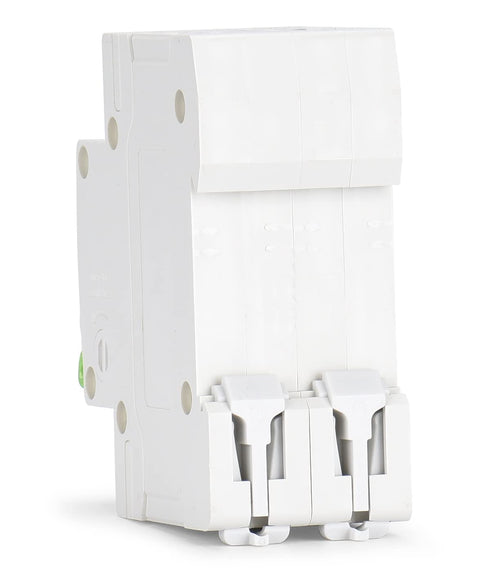 12V-110V DC Miniature Circuit Breaker, 15 Amp 2 Pole Battery Breaker Protector for Solar PV System and RV