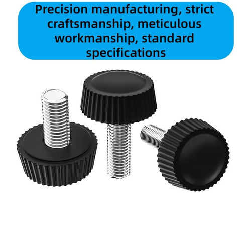 Impnit 30PCS 3 Screw(M4M5M6) Size Threaded Knurled Thumb Screws, Monitor Screws Vesa Screws Carbon Steel Clamping Knobs