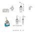 20PCS Mini Single Toggle Switch MTS-102 SPDT AC 125V 6A / 250V 3A ON-ON 3 Pins for Electronic Products