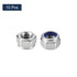 uxcell 10Pcs M8 x 1.25 Nylon Insert Hex Lock Nut, Carbon Steel Self-Locking Stop Nut for Industrial Construction