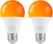 LED Amber Light Bulbs, A19 9W (60W Equivalent), 1800K E26 Amber Soft Light Bulbs, 2 Pack