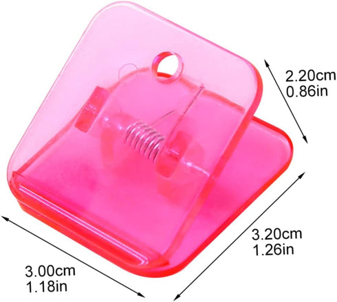 STOBOK 14pcs Transparent Folder Decorative Binder Accessories, Black Metal Paper Clamps for Office Supply