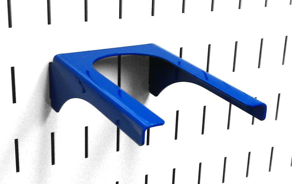 Wall Control 2in Slotted Metal Pegboard Hook, Blue, Heavy Duty for Garage Tool Storage