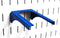 Wall Control 2in Slotted Metal Pegboard Hook, Blue, Heavy Duty for Garage Tool Storage