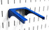 Wall Control 2in Slotted Metal Pegboard Hook, Blue, Heavy Duty for Garage Tool Storage