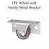 BE-TOOL Quiet Rolling TPE Caster, Space-Saving for Lightweight Shelves, Tray Carts & Mini Coffee Tables