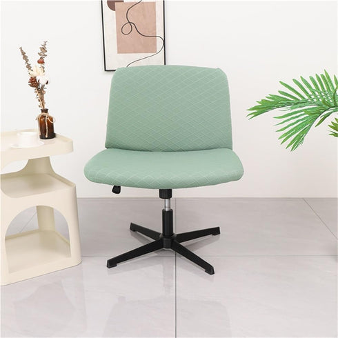 GHAKKE Armless Protector(09) Checkered Jacquard Criss Cross Chair Covers Stretch Chair Slipcovers Solid Color Office