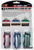 Performance Tool W80291 3-Piece Aluminum Hex and Star Key Set