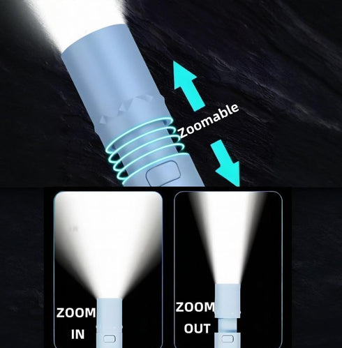 Darlur 5Pack Mini Small LED FlashlightsUSB C Rechargeable Flash LightsUltralight Zoomable Flashlights for Home